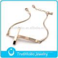 bracelet rose gold stainless steel cross Blessed Newborn Baby Bracelets Affordable Jewelry